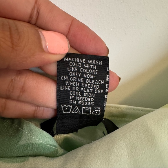 Express Vintage Green Floral Y2K Slip Dress - Picture 8 of 8